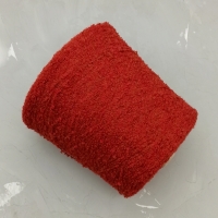 Пряжа в бобинах букле E.Miroglio Teddy красный меланж 168905