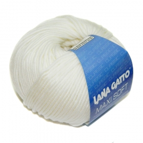 Пряжа   Lana  Gatto  Maxi Soft 10001 (белоснежный)