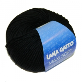 Пряжа Lana  Gatto  Maxi Soft  10008 (черный)