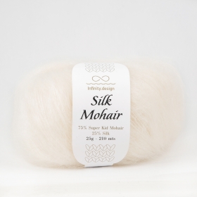 Пряжа Infinity Design Silk Mohair 1001 optical white