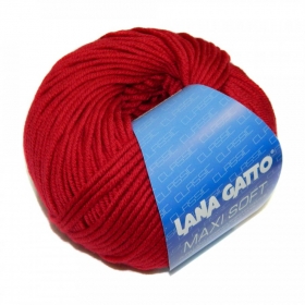 Пряжа Lana  Gatto  Maxi Soft  12246 (красный )