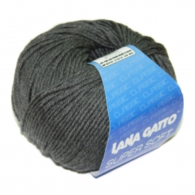 Пряжа  Lana  Gatto  Super  Soft 20206 (темно-серый меланж)