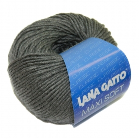 Пряжа Lana  Gatto  Maxi Soft  20742 (темно-серый меланж)