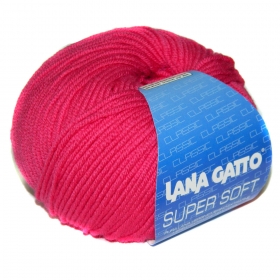 Пряжа Lana  Gatto  Super  Soft 5240 (яркий малиновый)