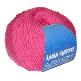  Пряжа  Lana  Gatto  Super  Soft 5286 (мажента/ розовый)