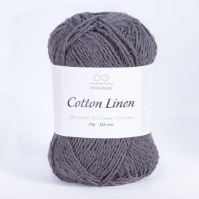 Пряжа Infinity Design Cotton Linen 5870 dark grey