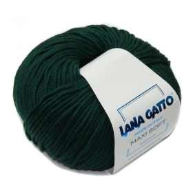 Пряжа  Lana  Gatto  Maxi Soft  8563 (темно-зеленый)