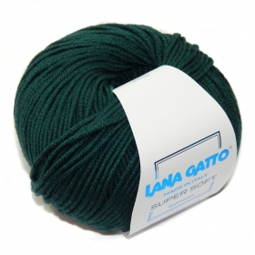 Пряжа Lana  Gatto  Super  Soft  8563 (темно-зеленый)