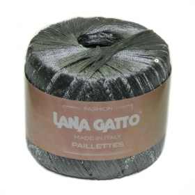 Пряжа  Lana  Gatto Paillettes 8603 (серый )