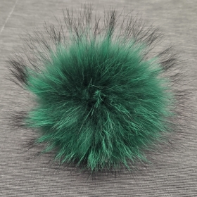 Помпон из енота (бирюзово-зеленый  )15-16 см 16881