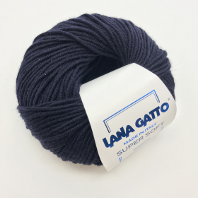 Пряжа Lana  Gatto  Super  Soft  10214 (чернильно-синий)