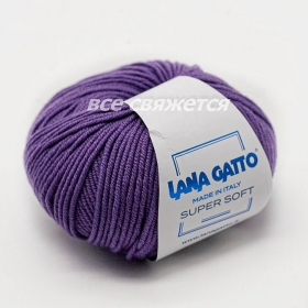 Пряжа Lana  Gatto  Super  Soft  13335 темно-сиреневый