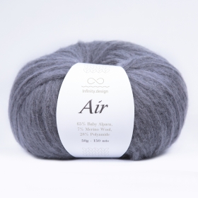 Пряжа Infiniti Air 1053 Dark Grey