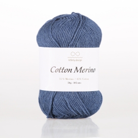 Пряжа  Infinity Cotton Merino 5864 (темно-синий меланж)