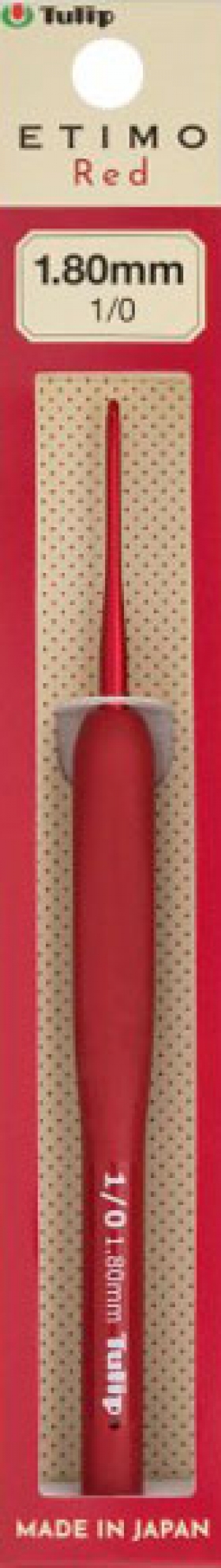 Крючок для вязания с ручкой "Etimo Red" 1,8 мм