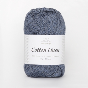 Пряжа Infinity Design Cotton Linen 6061 DARK BLUE GRAY