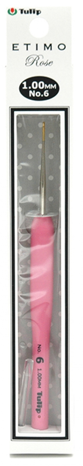 Крючок для вязания с ручкой "Etimo Rose" 1 мм