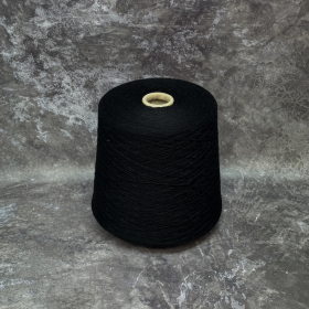 Пряжа в бобинах кашемир Loro Piana Baby Cashmere черный 80001