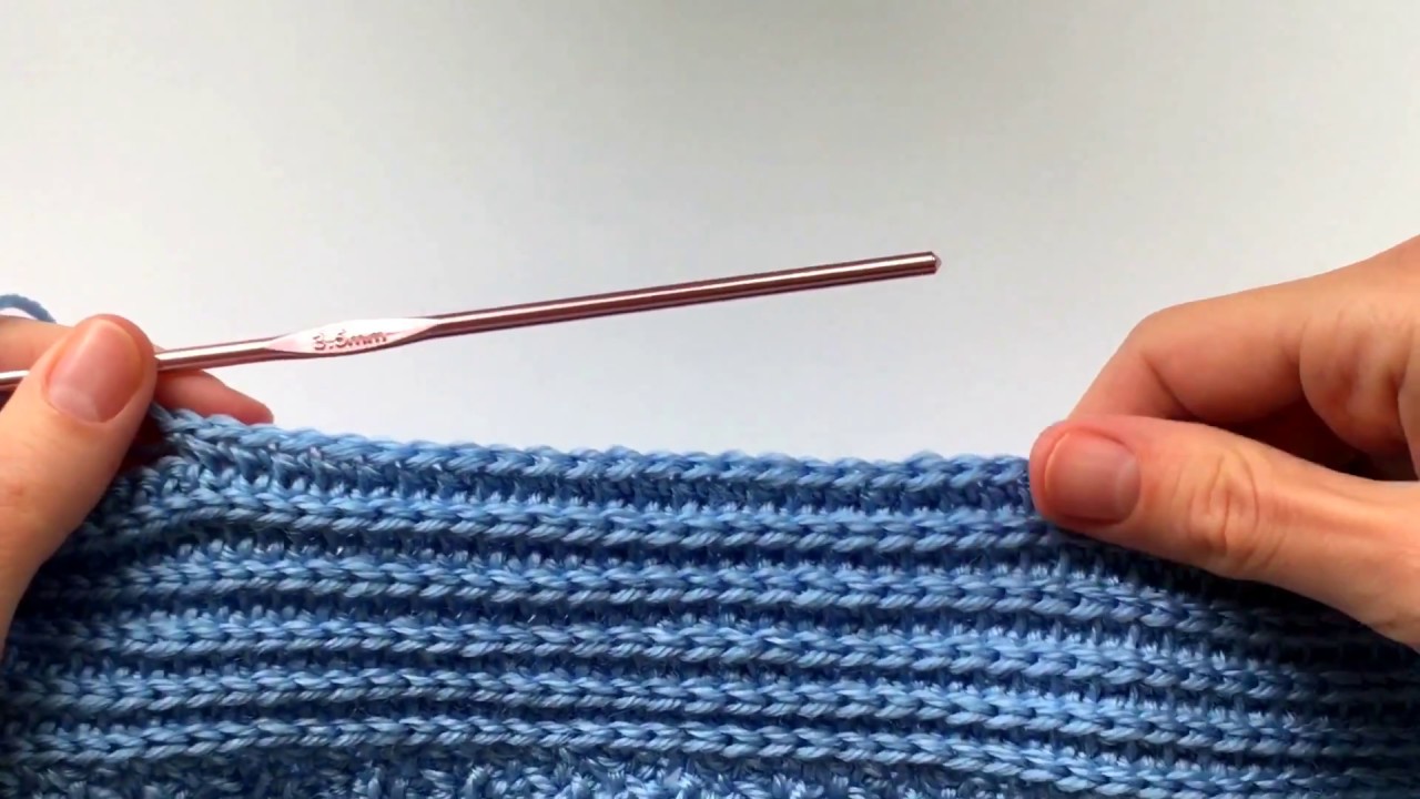 Вязание простой резинки крючком
